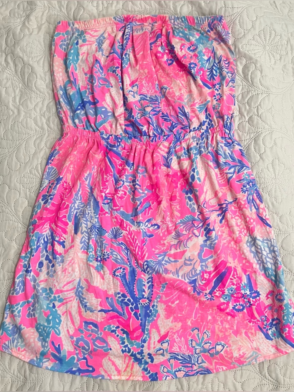 Lilly Pulitzer Windsor Strapless Dress Light Pascha Aquadesiac Large
